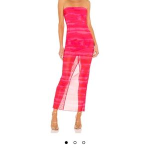 Strapless dress, assorted pink colors